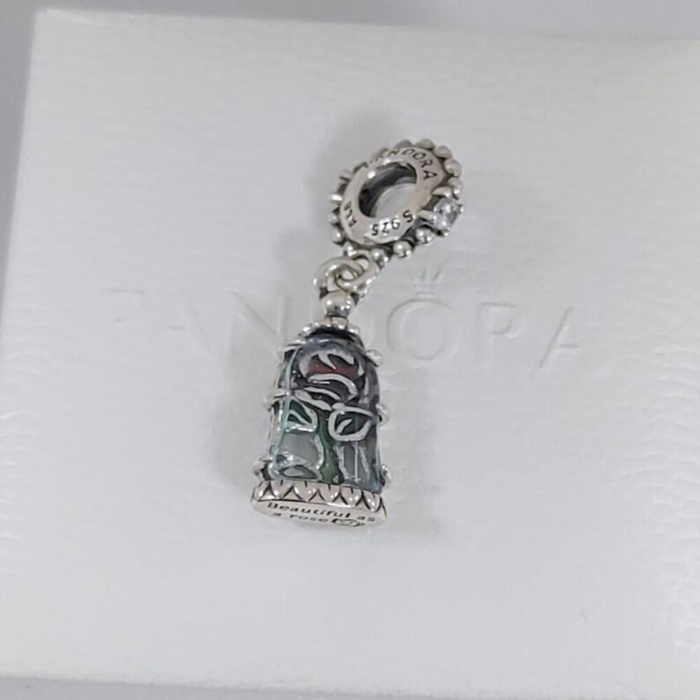 AUTHENTIC PANDORA NEW BELLE ROSE SILVER 925 ALE CHARM + BOX #230 - Picture 3 of 6